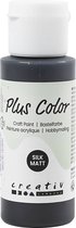 Plus Color Acrylverf, zwart, 60 ml/ 1 fles