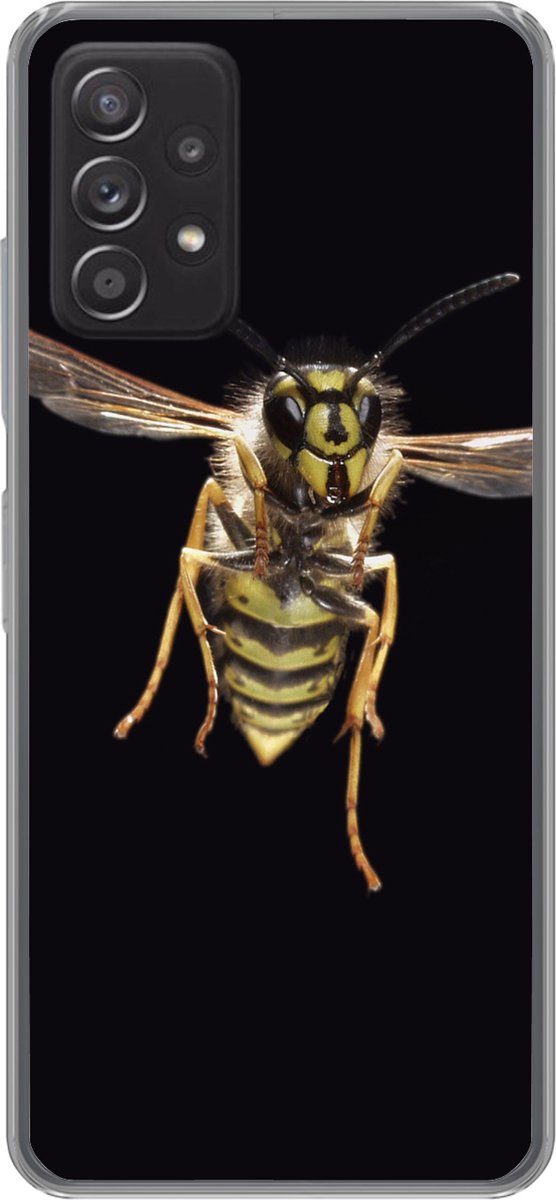 Telefoonhoesje Geschikt voor Samsung Galaxy A33 5G hoesje - Wesp - Insecten - Portret - Siliconen Telefoonhoesje Telefoonhoesje