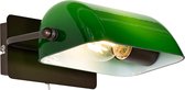 QAZQA banker - Klassieke Wandlamp voor binnen - 1 lichts - D 21.3 cm - Brons - Woonkamer | Slaapkamer | Keuken