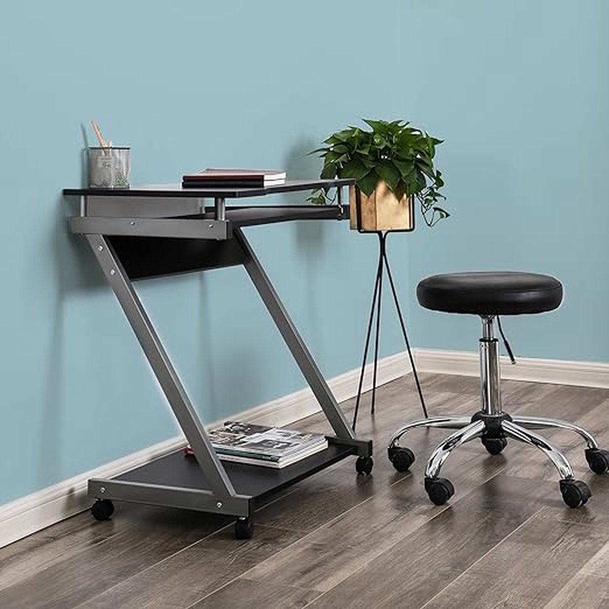 Thuis Laptop Notebook Computer Bureau, Computer Desk Desk Study Desk Laptop Table Workstation Dining Room Gaming Table Wooden Table, 48D x 60W x 73H centimetres