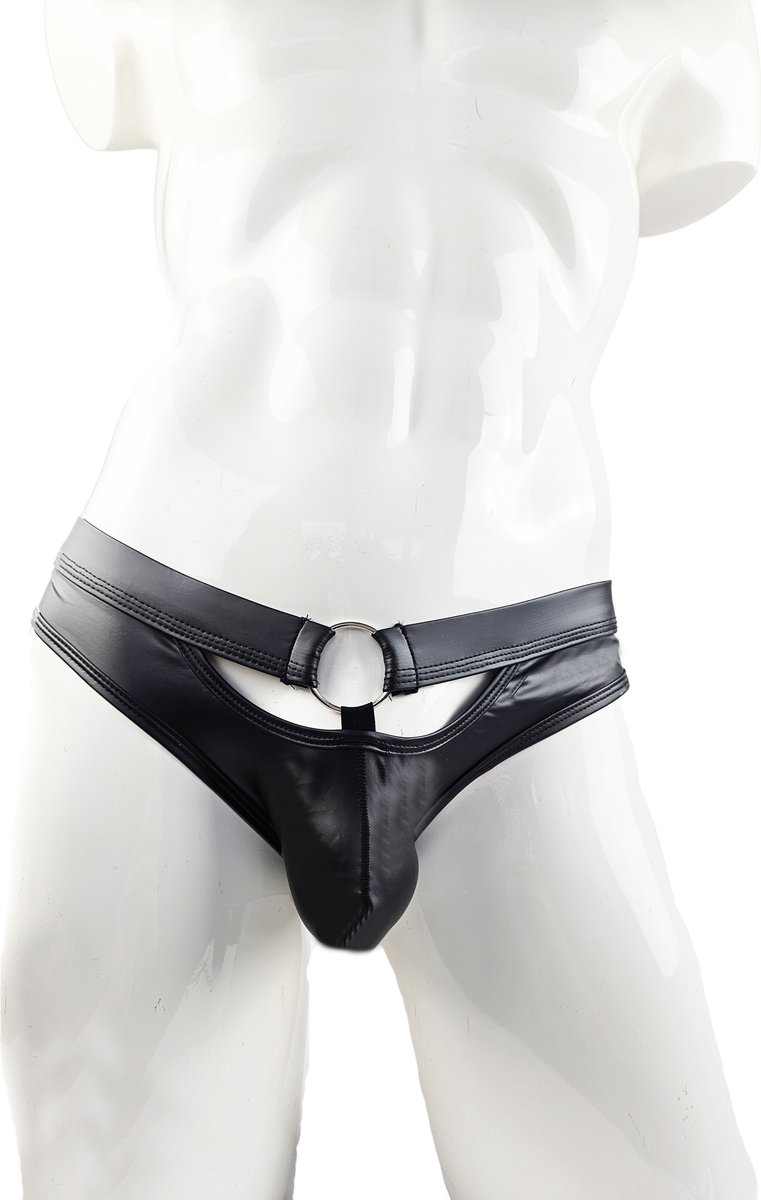 Goedkoopste BamBella ® Slip Onderbroek - Maat M - MAT glans - Zwart BDSM kleding erotische heren kleding