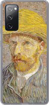 Geschikt voor Samsung Galaxy S20 FE hoesje - Zelfportret met strohoed - Vincent van Gogh - Siliconen Telefoonhoesje