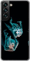 Coque Samsung Galaxy S22 Plus - Méduse - Animaux aquatiques - Zwart - Coque de téléphone en Siliconen