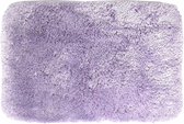 Spirella badkamer vloer kleedje/badmat tapijt - Supersoft - hoogpolig luxe uitvoering - lila paars - 40 x 60 cm - Microfiber - Anti slip - Sneldrogend