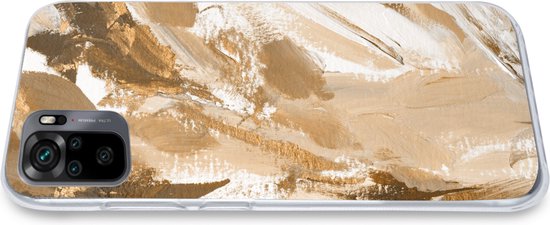 Coque Xiaomi Redmi Note 10 Pro - Peinture - Or - Beige - Coque de téléphone en Siliconen