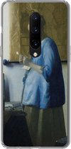 Geschikt voor OnePlus 7 Pro hoesje - Brieflezende vrouw in het blauw - Schilderij van Johannes Vermeer - Siliconen Telefoonhoesje