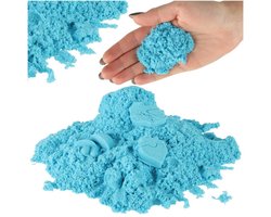 foto van Playos® - Magisch Zand - 1 kg - Blauw - Speelzand - Sensorisch Speelgoed - Montessori Speelgoed - Ontwikkelings Speelgoed - Jongens en Meisjes - Kinetisch Zand