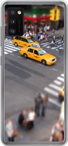 Geschikt voor Samsung Galaxy A41 hoesje - New York - Amerika - Taxi - Siliconen Telefoonhoesje