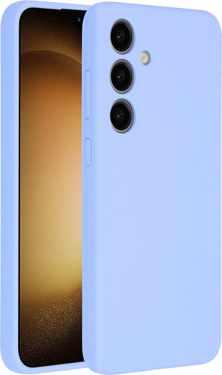 Accezz Hoesje Geschikt voor Samsung Galaxy S24 Plus Hoesje Siliconen - Accezz Liquid Silicone Backcover - Paars