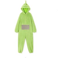 KrijgHonger - Teletubbie Kostuum volwassenen - Groen - M (150-160cm) - Teletubbie Dipsy - Teletubbie pyjama - Carnavalskleding - Verkleedkleding - Onesie