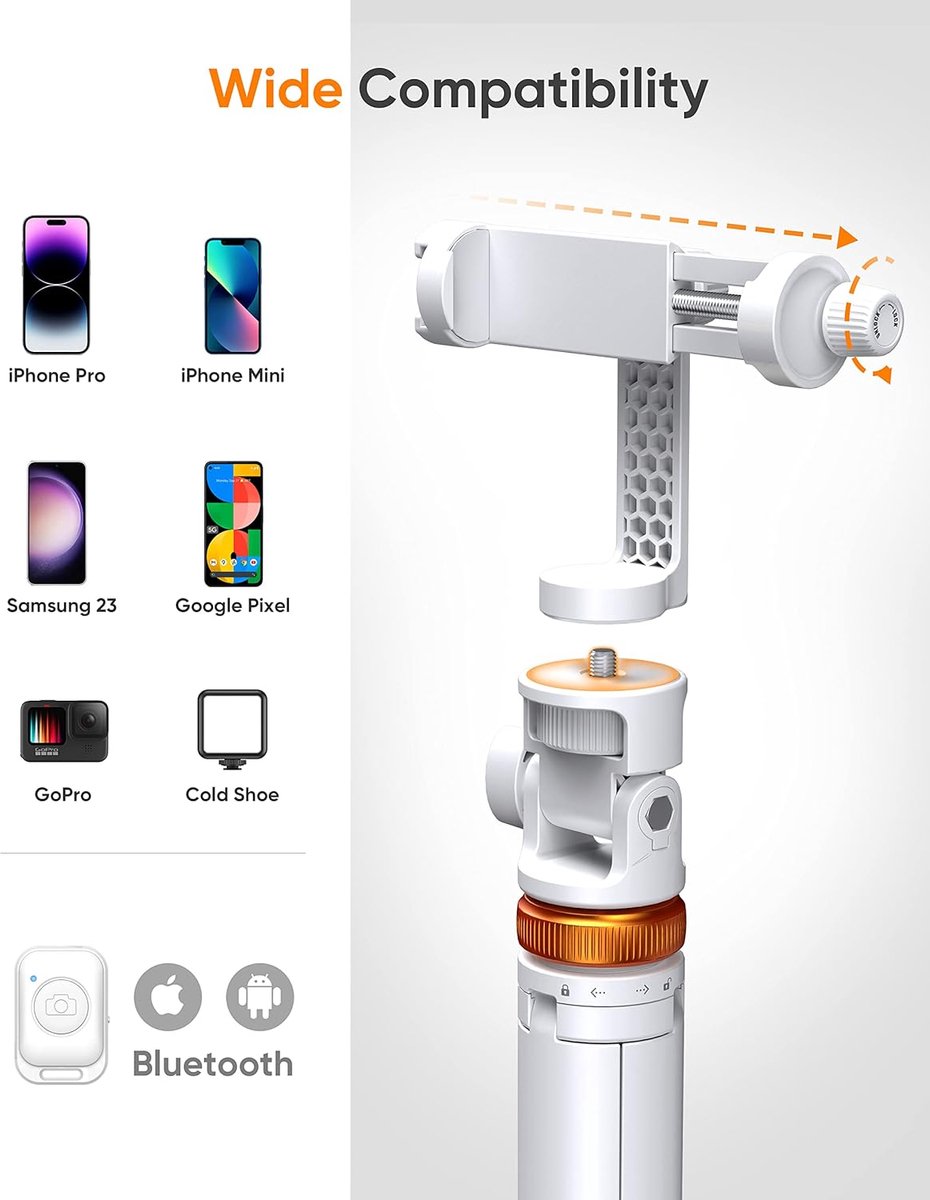 Sounix Bluetooth Selfie Stick Tripod thumbnail 2