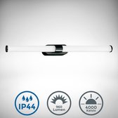 lumière - lampe miroir LED - pour la salle de bain - couleur de lumière blanc neutre - applique - noir - IP44 - 9W - 55 cm