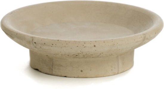 Kandelaar beton - Lene kandelaar - naturel - Ø11xH3,5 cm - set van 2 - Rustik Lys