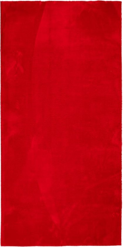 vidaXL - Vloerkleed - HUARTE - laagpolig - zacht - wasbaar - 100x200 - cm - rood