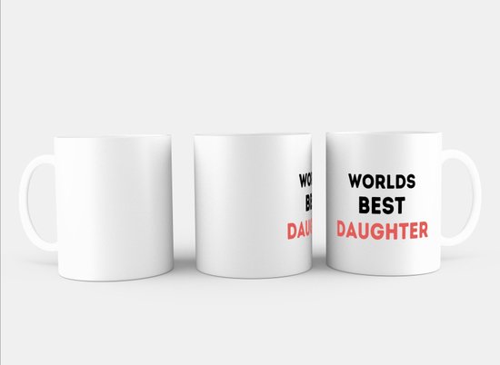Akyol - tasse à café meilleure fille du monde - tasse à thé - Fille - la meilleure fille - cadeau d'anniversaire - anniversaire - cadeau - cadeau pour fille - articles fille - cadeau - cadeau - cadeau - contenu 350 ML