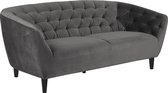 Bol.com Zitbank Akersloot - Velvet - Grijs - 191x78x84 cm (BxHxD) aanbieding