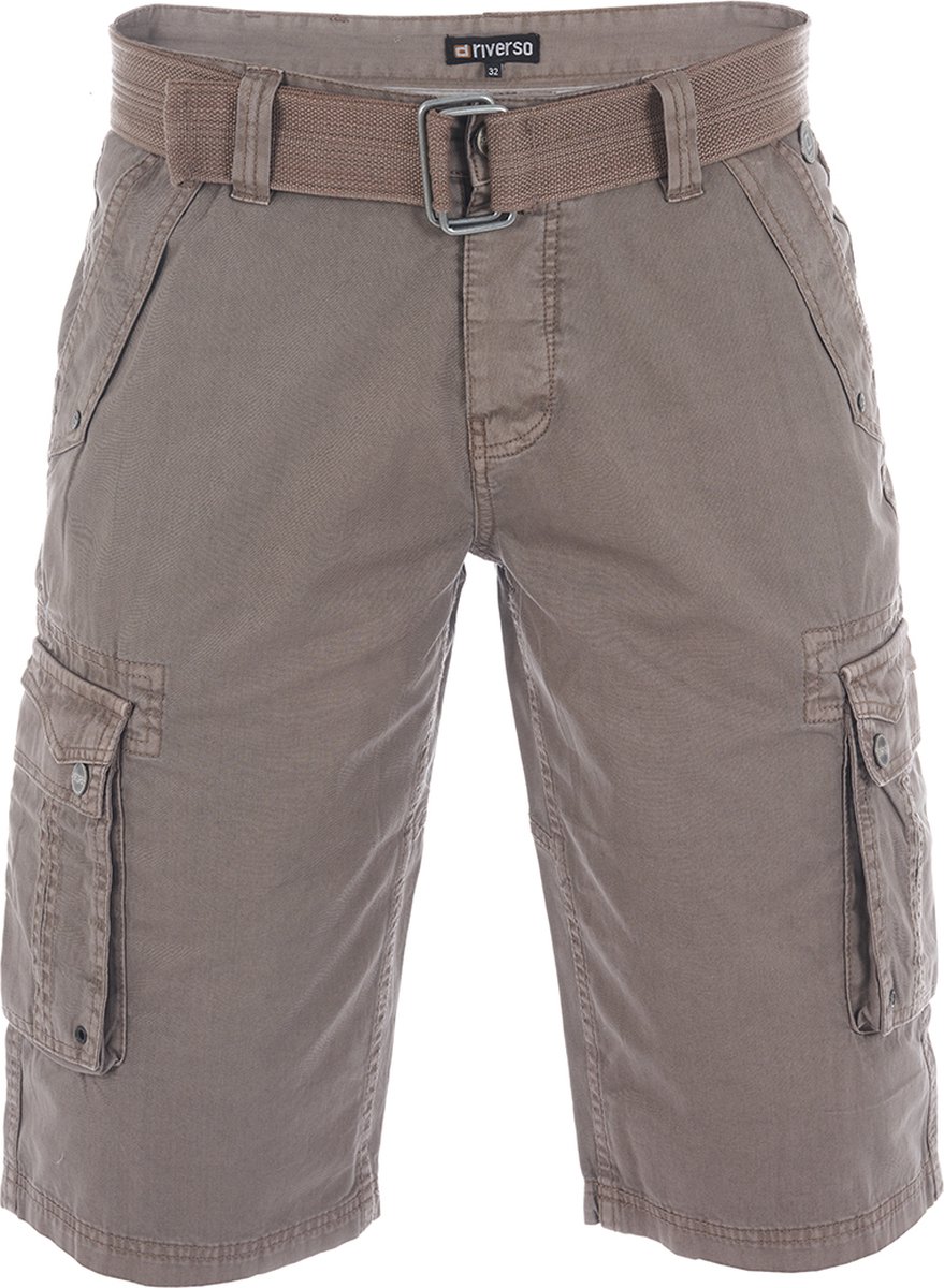 riverso Heren Short RIVAnton regular/straight Bruin W 36 Volwassenen Cargo shorts / korte broek