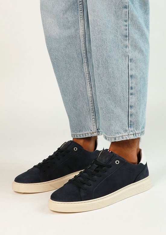 Sacha - Heren - Donkerblauwe suède sneakers - Maat 45