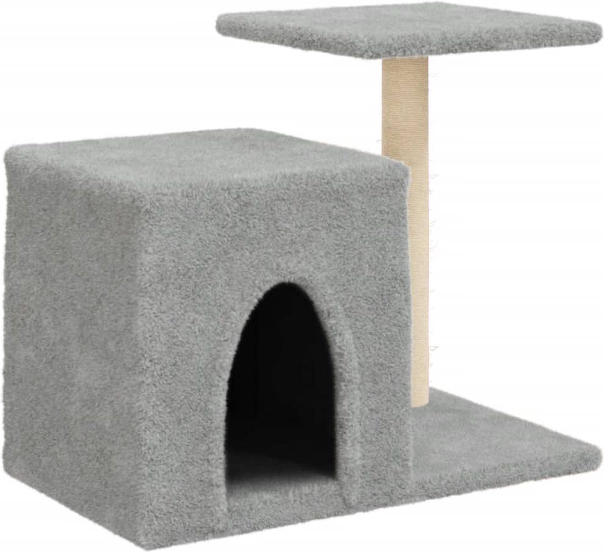 vidaXL – Kattenmeubel – met – sisal – krabpalen – 50,5 – cm – lichtgrijs vidaXL – Kattenmeubel – met – sisal – krabpalen – 50,5 – cm – lichtgrijs