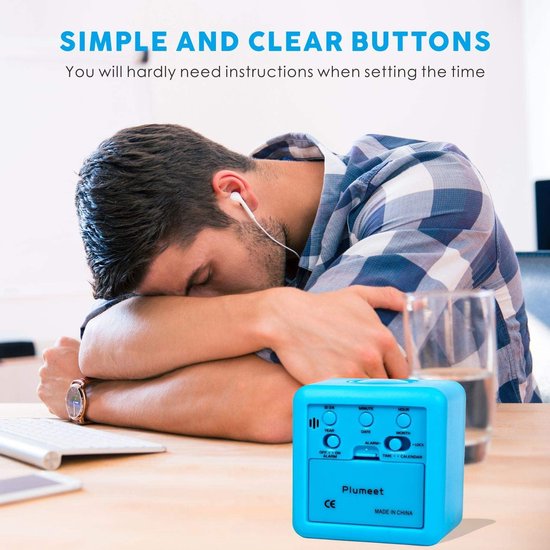 PILIFE 3.5 Mini Twin Bell analoge wekker voor kinderen, nachtkastje