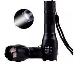 Militaire zaklamp - LED zaklamp - IP55 Waterdicht - Inzoombaar - Exclusief Batterijen - 2 stuks