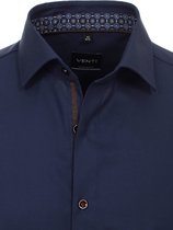 Venti Blauw Overhemd Oxford Weving Modern Fit 103522000-108 - 3XL