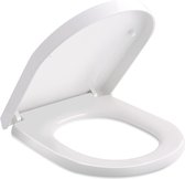 Toiletzitting automatisch sluitend, toiletdeksel D-vorm met verstelbaar roestvrijstalen scharnier, wc-deksel met quick-release-functie en softclose, eenvoudige reiniging, wit (450 x 361 x 53