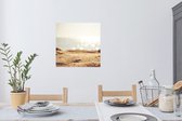 Muurstickers - Sticker Folie - Strand - Zand - Schelp - 50x50 cm - Plakfolie - Muurstickers Kinderkamer - Zelfklevend Behang - Zelfklevend behangpapier - Stickerfolie