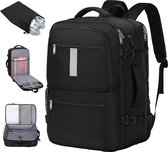 Handbagagerugzak, reisrugzak, vliegtuig, waterdichte wandelrugzak met apart vak, reistas met USB-oplaadpoort, laptoprugzak voor business