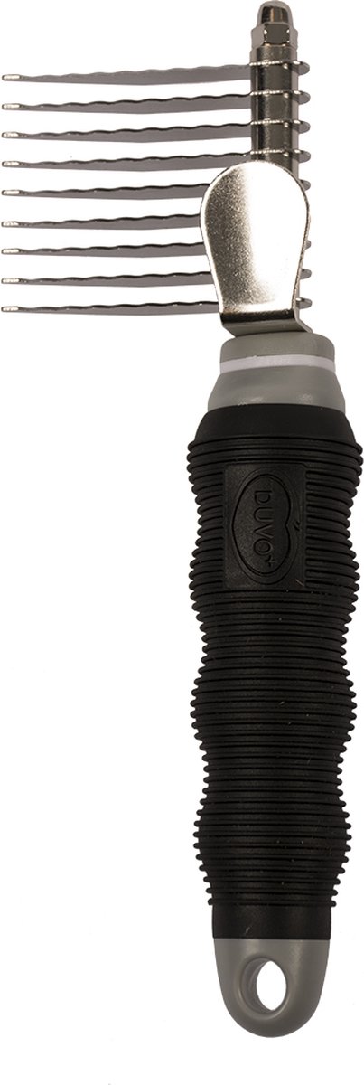 Duvoplus – Aandrukroller – Hond – Anti-klit Kam 9 Blades Zwart/grijs – 1st Duvoplus – Aandrukroller – Hond – Anti-klit Kam 9 Blades Zwart/grijs – 1st