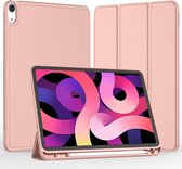 Phreeze Tri-Fold Tablethoes - Geschikt voor iPad Air 4 en Air 5 - 10.9 Inch (2020/2022) Bookcase - Hoesje met Pen Houder en Ingebouwde Standaard - Rosé Goud