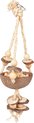 Duvoplus - Speelgoed Voor Dieren - Vogel - Coconut Jungle Schommel Met Sisal & Houtblokjes 46x15x13cm Bruin - 1st