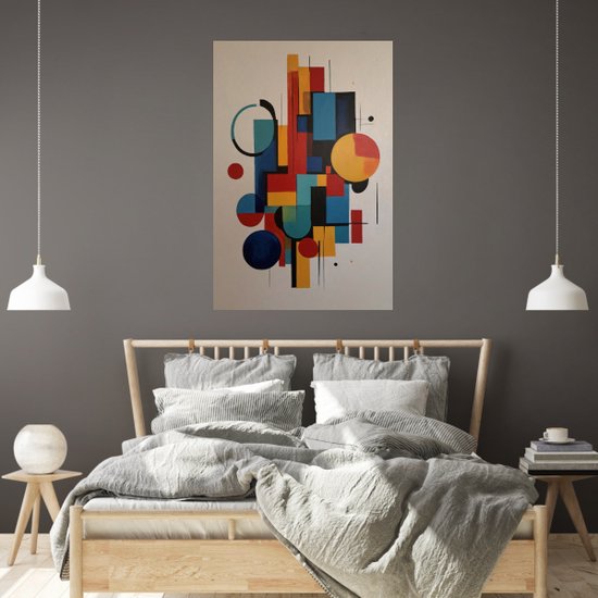 Tableau abstrait - Tableaux colorés - Abstraction Décoration murale - Tableau moderne - Acrylique - Décoration salon - 80 x 120 cm 5mm