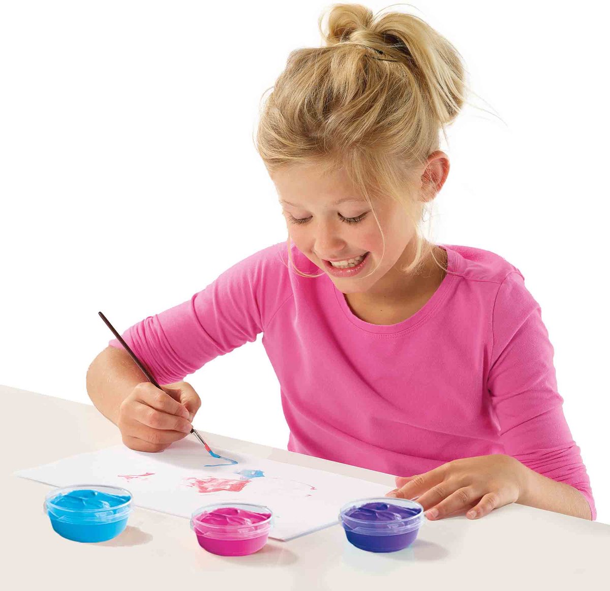 SES Creative Plakkaatverf - Trendy 6 Kleuren - Vanaf 3 Jaar - 6 x 45 ml - Knutselen - Glutenvrij - Schoencadeautjes Sinterklaas — afbeelding 2