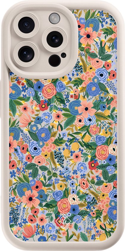 Casimoda® - Coque iPhone 15 Pro Max - Jardin fleuri - Coque téléphone unie - TPU