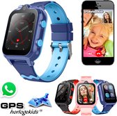 GPSHorlogeKids© - GPS horloge kind - smartwatch voor kinderen - WhatsApp - 4G videobellen - spatwaterdicht - SOS alarm - Dual Camera - gezichtsherkenning - incl. SIM - DUO Blauw