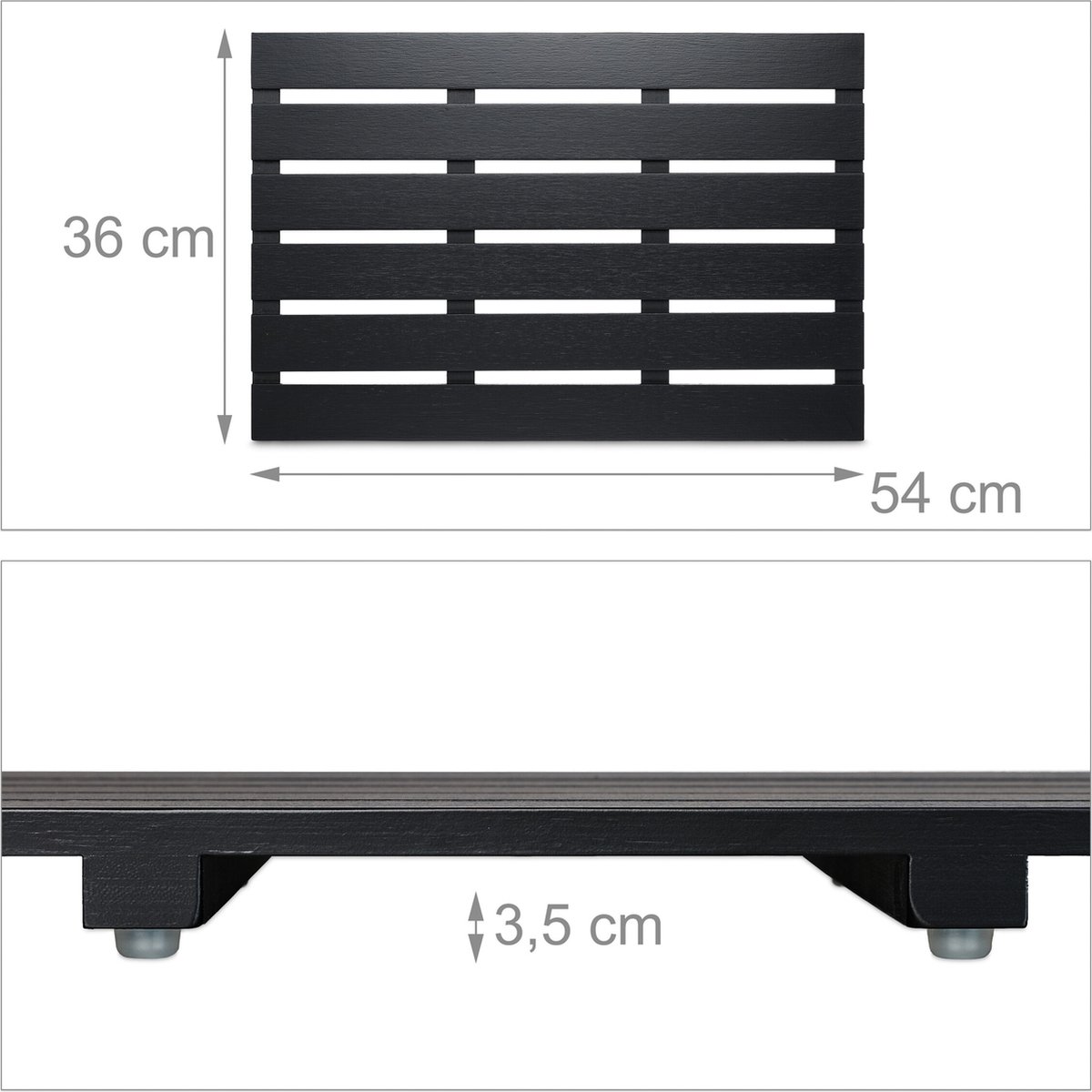 badmat bamboe - 54 x 36 cm - antislip - sneldrogend - douche - badkuip — cadeau in Wonen & Interieur - foto 4