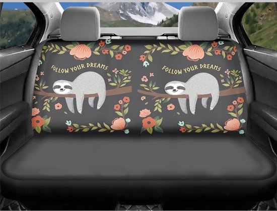 chaqlin Galaxy Art Wolf autostoelhoezen set, dier wolf auto-interieur accessoires set voor vrouwen mannen auto voorstoelhoezen volledige set 4 stuks, voertuig emmerstoelen beschermer covers