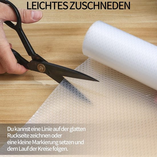 moinkerin Lademat 30 x 300 cm, 450 g/m² PEVA antislipmat, waterdicht, op maat te snijden, niet klevend, inlegmat voor keukenkasten, planken, laden en koelkast