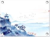 Tuin decoratie Schilderij - Olieverf - Natuur - 40x30 cm - Tuindoek - Buitenposter