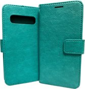 Portemonnee Book Case Hoesje Geschikt voor: Samsung Galaxy S10 - mint groen