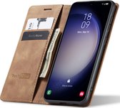 Hoesje geschikt voor Samsung Galaxy S23 FE - Book Case Leer Slimline Bruin