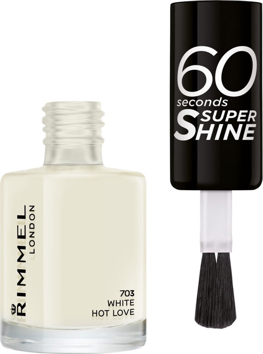 Goedkoopste 3x Rimmel Nagellak 60 Seconds SuperShine 703 White Hot Love 8 ml