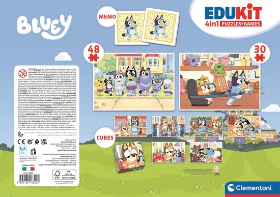 Clementoni - Edukit - 4 in 1 Educatieve Bluey Speelset - Vanaf 6 jaar ...