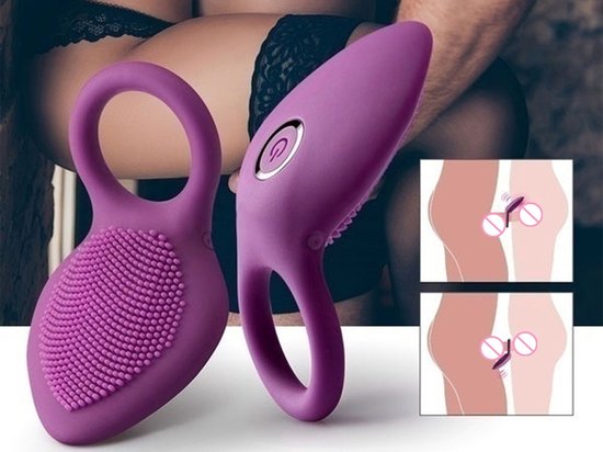 Foto: Cock ring paars cockring vibrerend 10 verschillende standen clitoris stimulator seksspeeltje sex toy penisring g spot genot waterproof design seksspeeltje seks vibrator rekbaar siliconen stille motor one size fits all