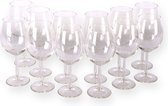 Cadeau Set: Gourmet Wijnglazen | Wijnglas Set 12 - Glas - Transparant - Voor Rode en Witte Wijn - 430ml en 580ml - 6 Stuks elke size | Ideaal voor Feestjes!
