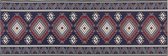 KANGAL - Loper tapijt - Blauw/Rood - 80 x 240 cm - Polyester