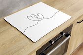 Inductiebeschermer - Love art - 89x52 cm - Inductiebeschermer - Inductie Afdekplaat Kookplaat - Inductie Mat - Anti-Slip - Keuken Decoratie - Keuken Accessoires