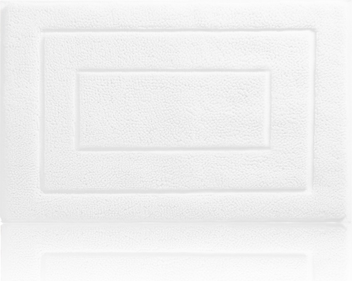 MAESON Badmat 50x80 cm - Antislip & Waterbestendig - Douchemat voor Badkamer - Wit - Geschikt voor Douche & Bad