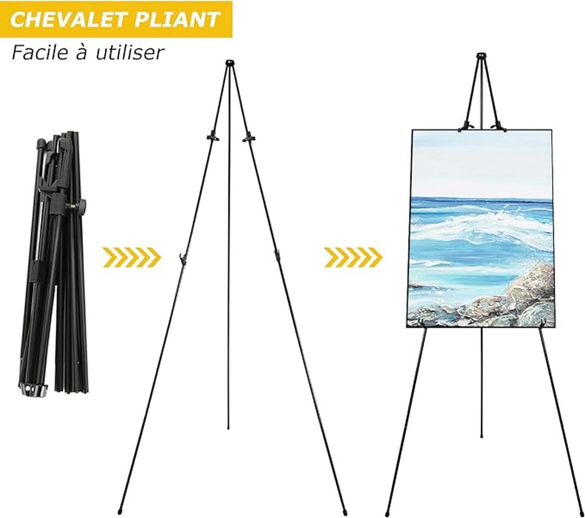 Fotostandaard geschikt voor kunstschilderen en buitenreclame Schildersezels Easels for every size ‎90 x 90 x 160 cm 2